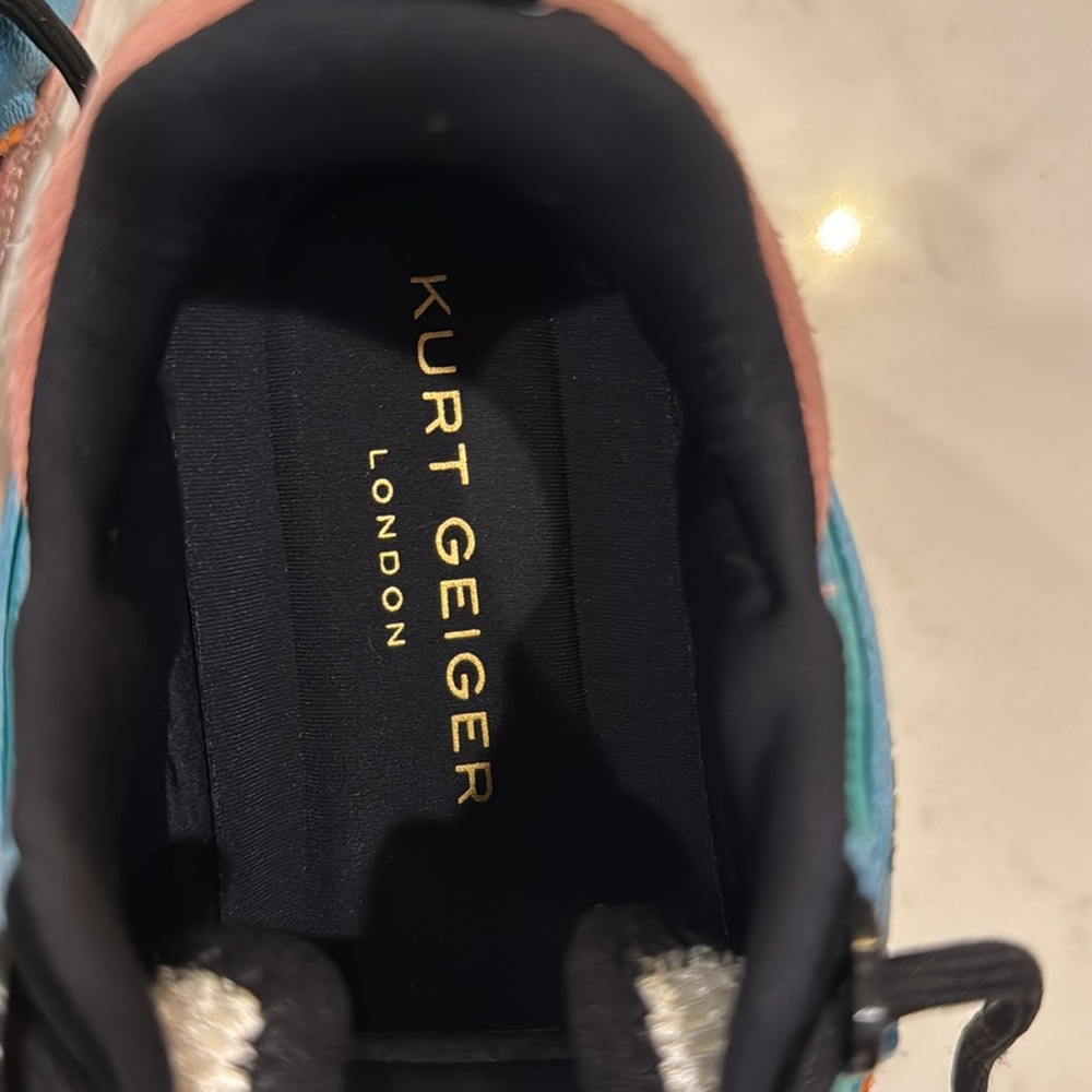Kurt Geiger Pink and Blue Sneakers with Chunky Platform Sole - Picture 9 of 9